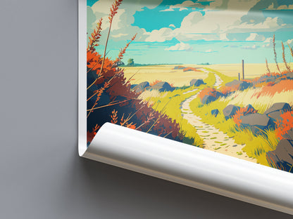 Ridgeway National Trail Print Ridgeway Home Decor Landscape Art Print Ridgeway Wall Art Hiking Enthusiast Gift Wall Hanging Ridgeway Trail