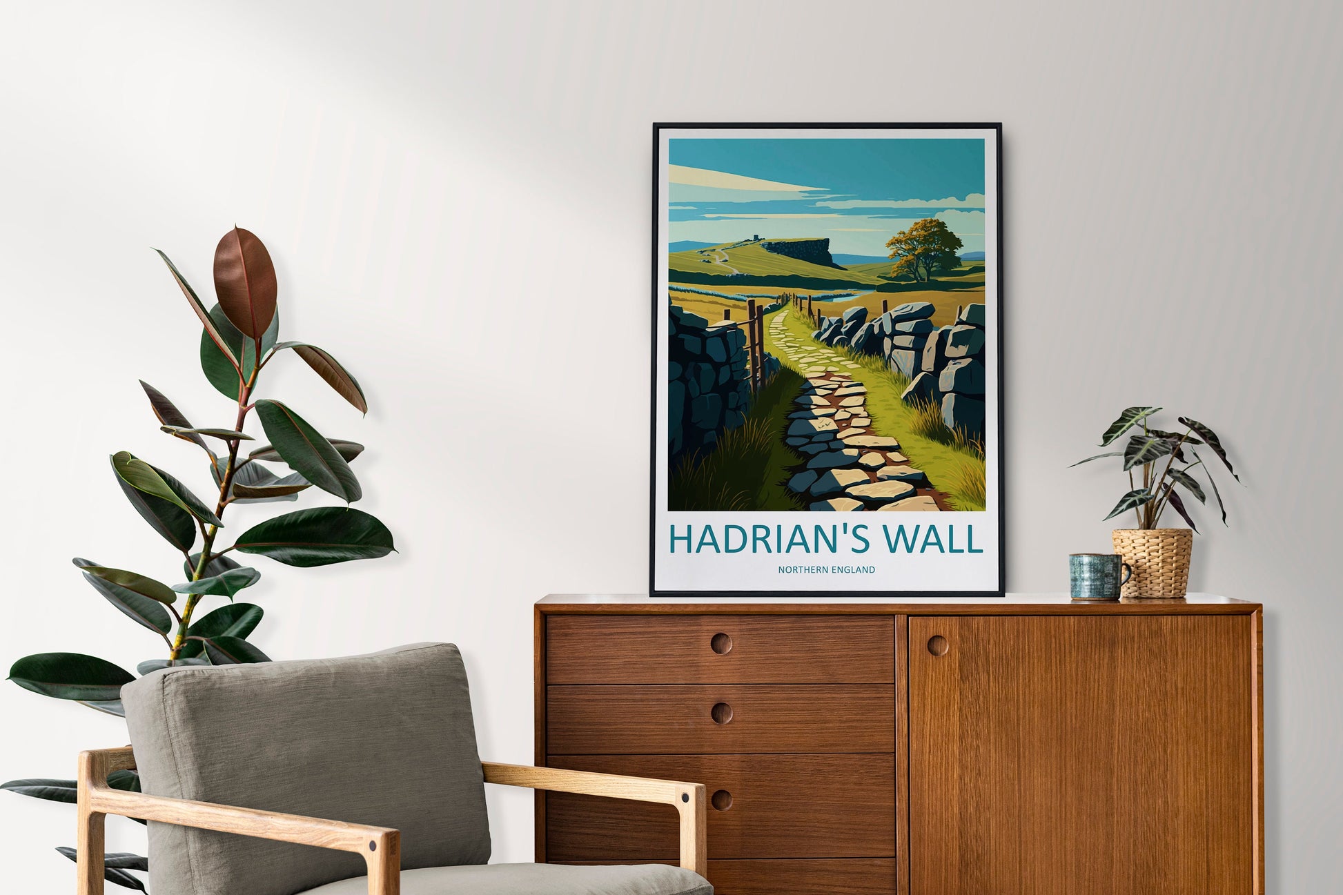 Hadrian's Wall Print Hadrian's Wall Home Decor Art Print Hadrian's Wall Wall Art National Trail Enthusiast Gift Wall Hanging Hadrian's Wall
