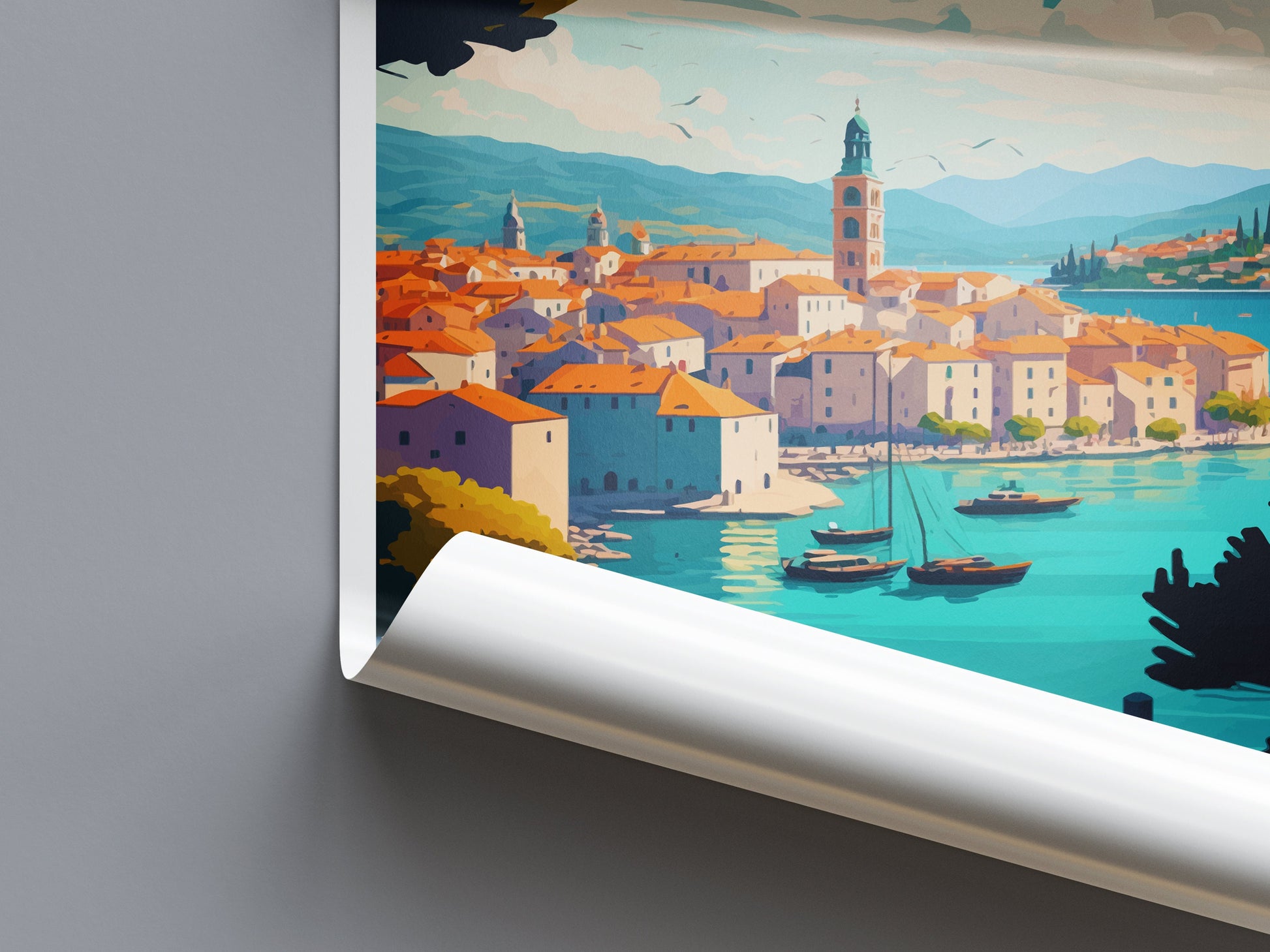 Korcula Print Korcula Home Décor Landscape Art Print Korcula Wall Art for Croatia Enthusiast Gift Wall Hanging Korcula Island Croatia Poster