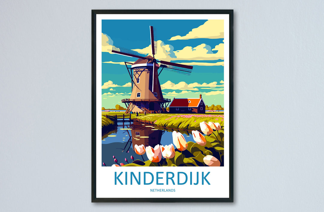 kinderdijk Travel Print kinderdijk Home Décor kinderdijk Art Print kinderdijk Wall Print kinderdijk Gift For Netherlands Art kinderdijk