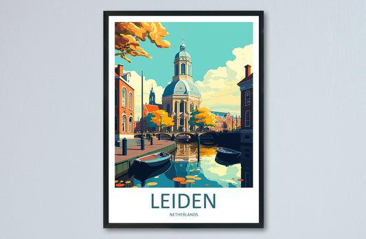Leiden Travel Print Leiden Home Décor Leiden Art Print Leiden Wall Print Leiden Gift For Netherlands Art Leiden Wall Poster Leiden Travel