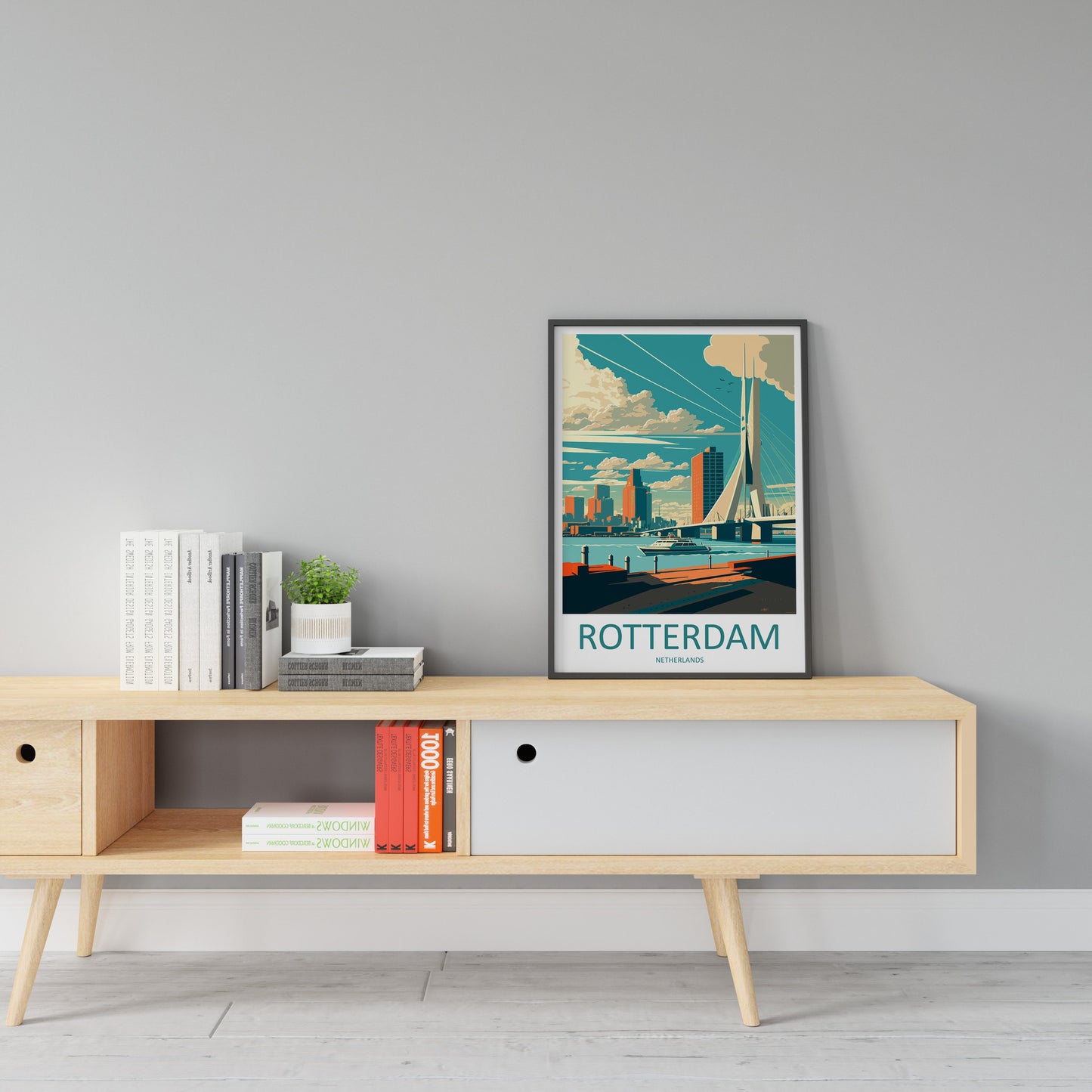 Rotterdam Travel Print Wall Art Rotterdam Wall Hanging Home Decoration Rotterdam Gift Art Lovers Rotterdam Wall Art Rotterdam Decor Print
