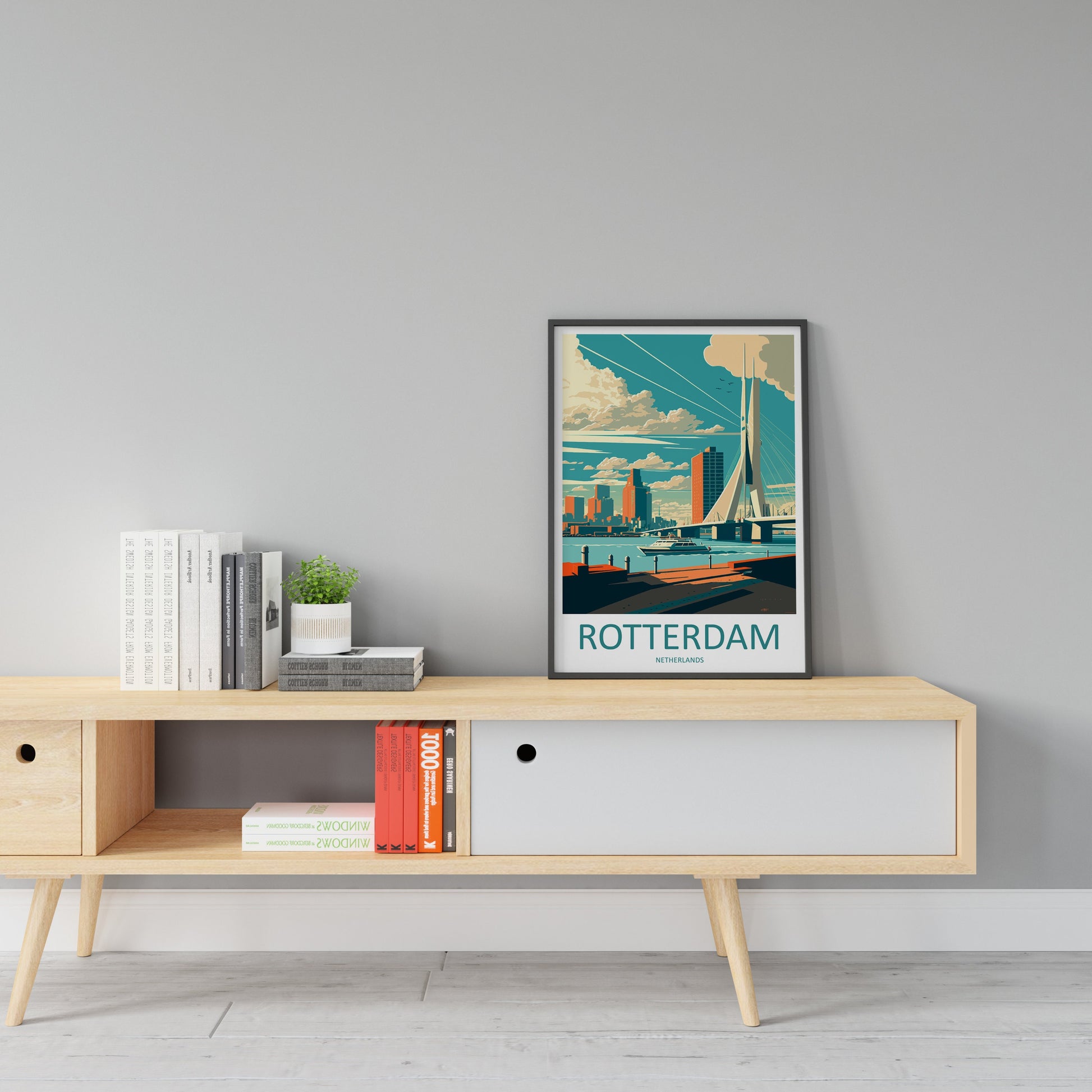 Rotterdam Travel Print Wall Art Rotterdam Wall Hanging Home Decoration Rotterdam Gift Art Lovers Rotterdam Wall Art Rotterdam Decor Print