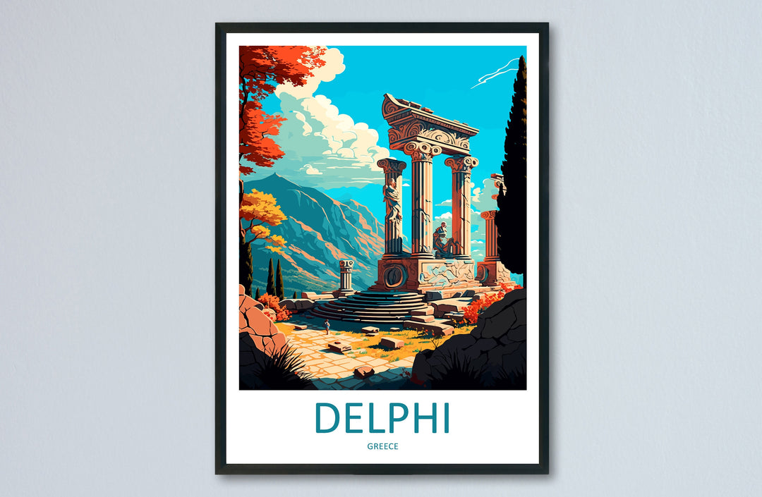 Delphi Travel Print Wall Art Delphi Greece Wall Hanging Home Decoration Delphi Gift Art Lovers Wall Art Print Delphi Wall Décor Greece Print