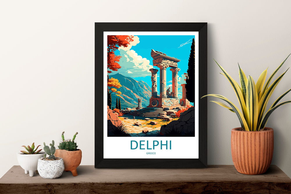 Delphi Travel Print Wall Art Delphi Greece Wall Hanging Home Decoration Delphi Gift Art Lovers Wall Art Print Delphi Wall Décor Greece Print
