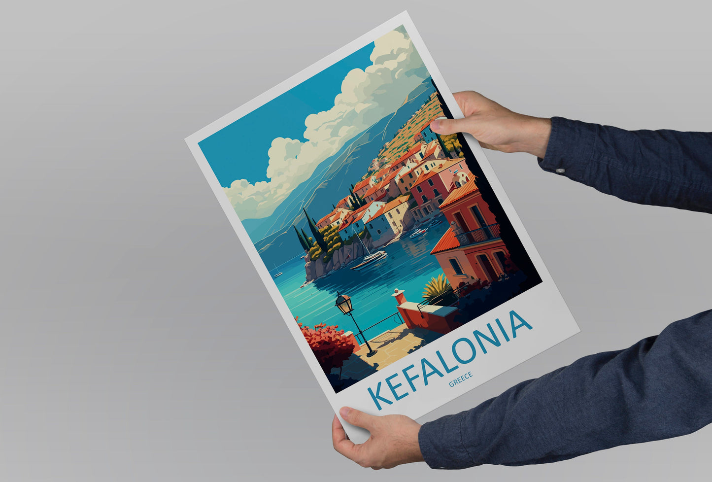 Kefalonia Travel Print Wall Art Kefalonia Greece Wall Hanging Home Decoration Kefalonia Gift Art Lovers Wall Art Print Kefalonia Wall Décor