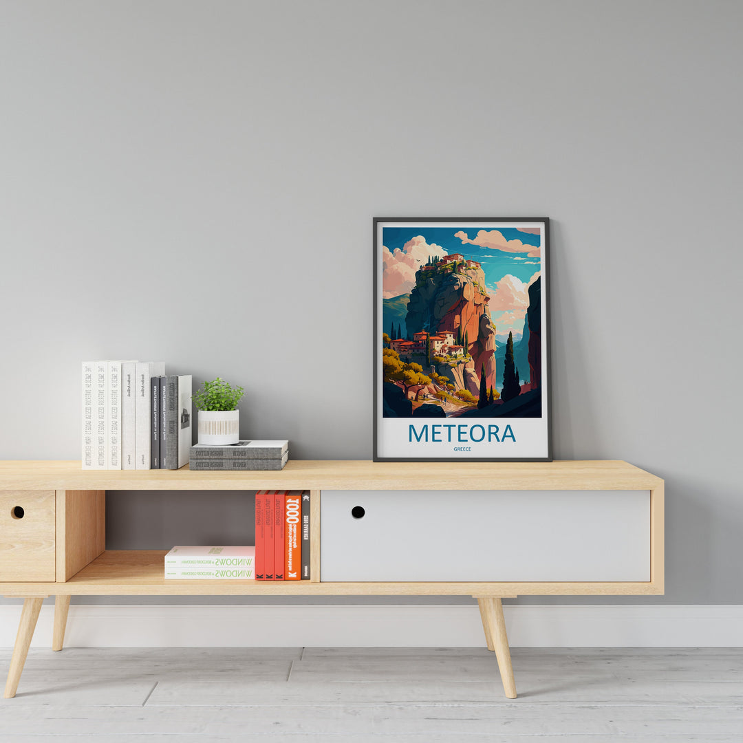 Meteora Travel Print Wall Art Meteora Greece Wall Hanging Home Decoration Meteora Gift Art Lovers Wall Art Print Meteora Wall Décor Greece