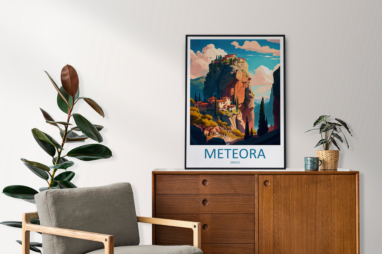Meteora Travel Print Wall Art Meteora Greece Wall Hanging Home Decoration Meteora Gift Art Lovers Wall Art Print Meteora Wall Décor Greece