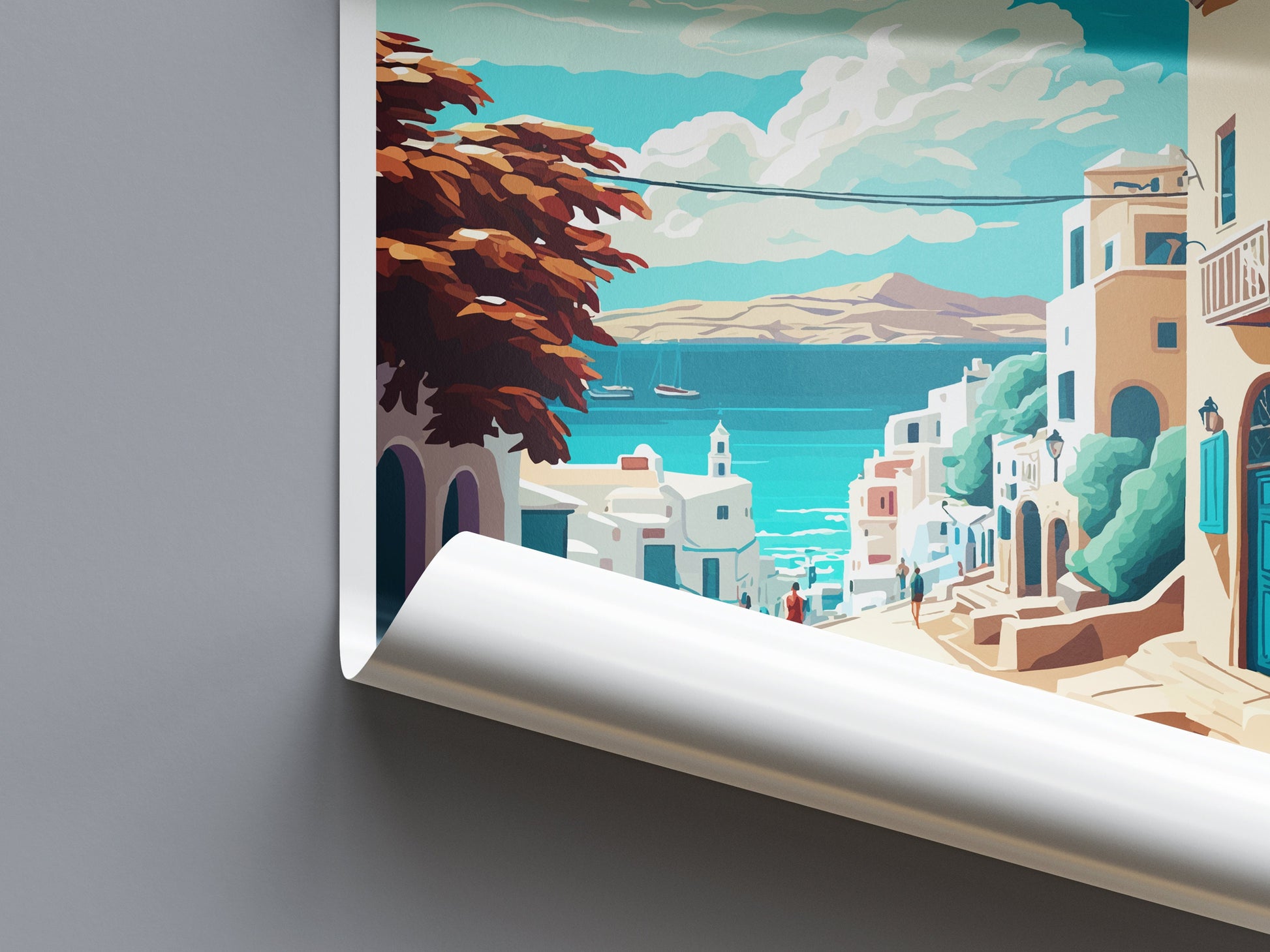 Mykonos Travel Print Wall Art Mykonos Greece Wall Hanging Home Decoration Mykonos Gift Art Lovers Wall Art Print Mykonos Greece Wall Poster