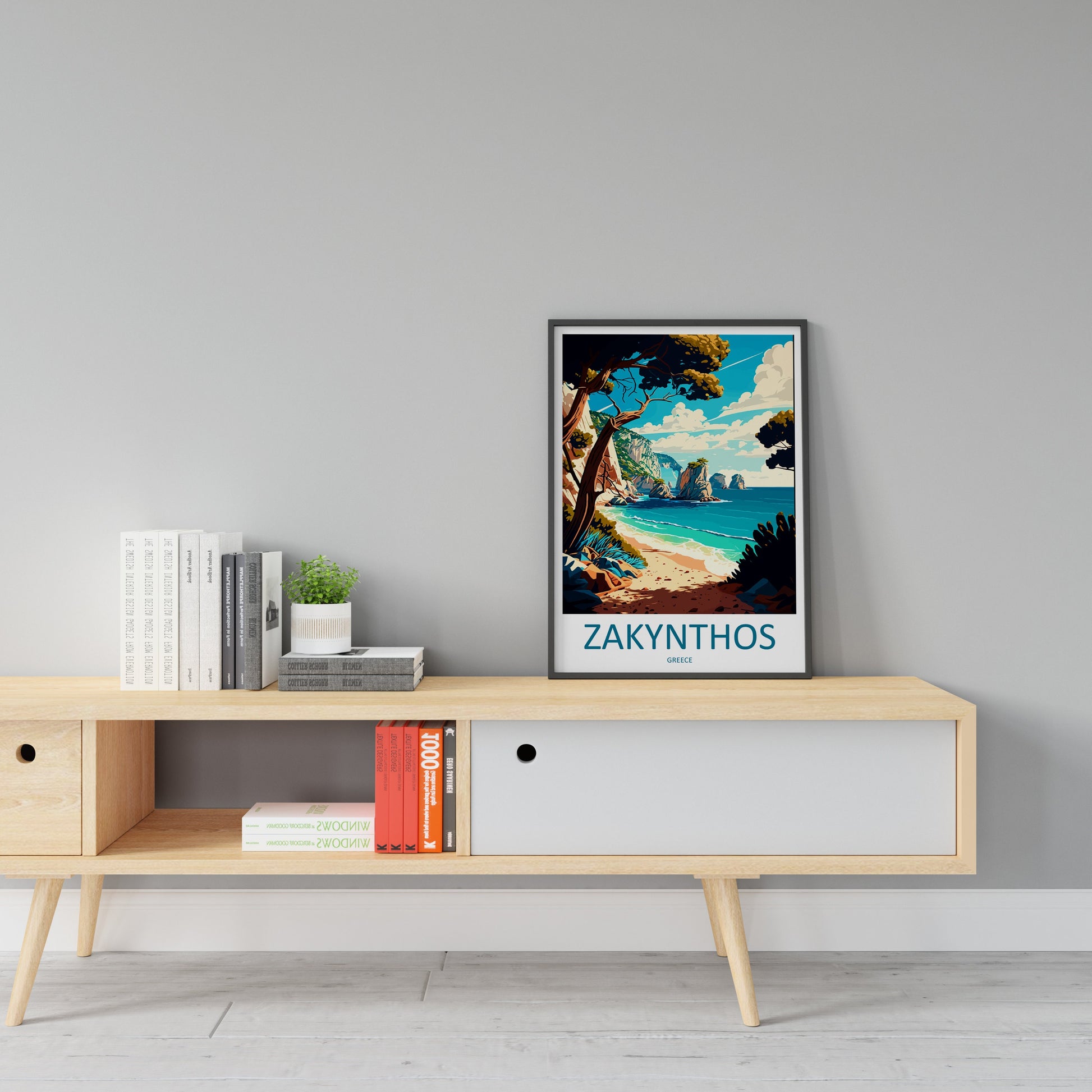 Zakynthos Travel Print Wall Art Zakynthos Greece Wall Hanging Home Decoration Zakynthos Gift Art Lovers Wall Art Print Zakynthos Greek Print