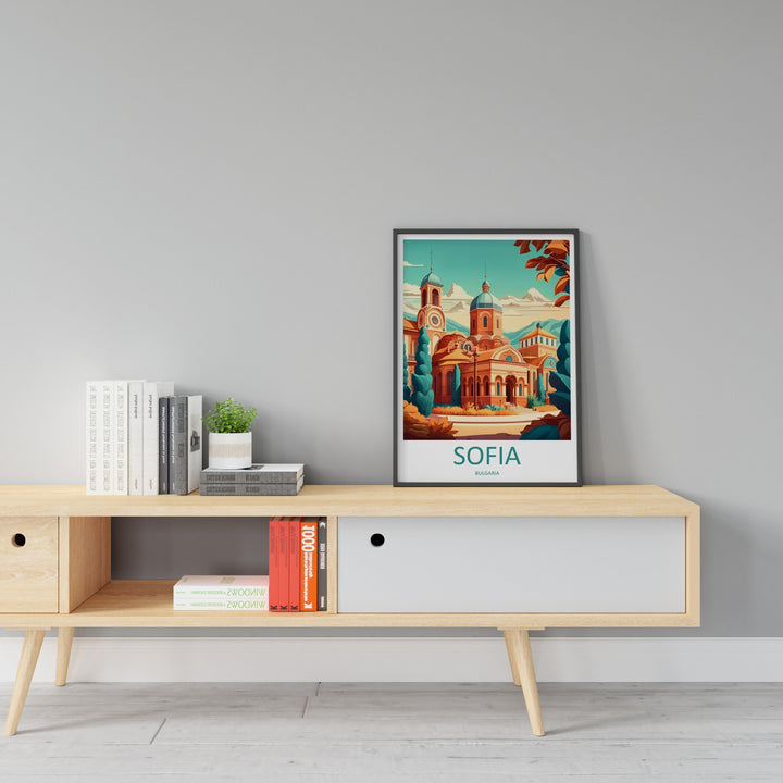Sofia Travel Print Sofia Bulgaria Home Décor Balkan Nation Art Print St. Alexander Nevsky Cathedral Room Print For Sofia Landmark Gift Art