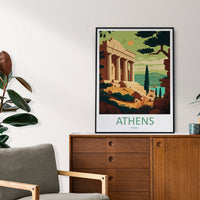 Athens Travel Print Athens Home Décor Greece Art Print Athens Greece Room Print For Acropolis Gift Art Poster Wall Art Gift
