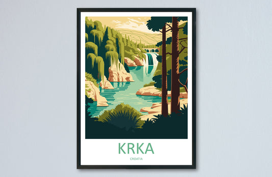 Krka Travel Print Krka National Park Home Décor Croatia Art Print Krka Croatia Room Print For National Park Gift Art Poster Wall Art Gift