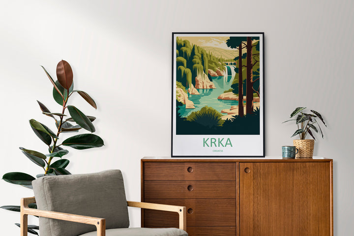 Krka Travel Print Krka National Park Home Décor Croatia Art Print Krka Croatia Room Print For National Park Gift Art Poster Wall Art Gift
