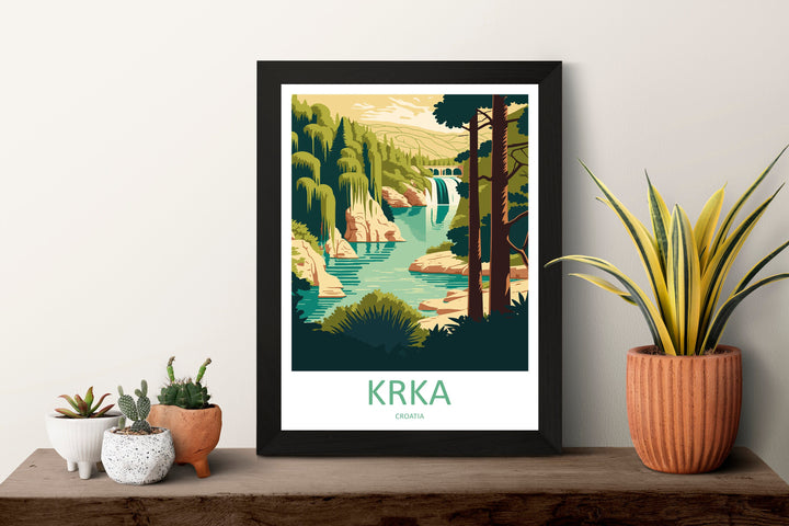 Krka Travel Print Krka National Park Home Décor Croatia Art Print Krka Croatia Room Print For National Park Gift Art Poster Wall Art Gift