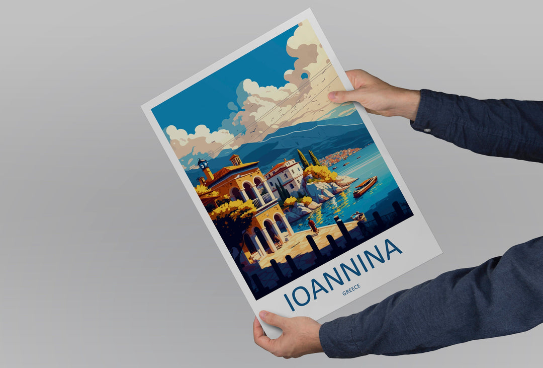 Ioannina Travel Print Wall Art Ioannina Greece Wall Hanging Home Decoration Ioannina Gift Art Lovers Wall Art Print Ioannina Greek Print Art