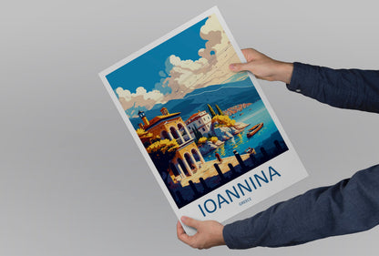 Ioannina Travel Print Wall Art Ioannina Greece Wall Hanging Home Decoration Ioannina Gift Art Lovers Wall Art Print Ioannina Greek Print Art