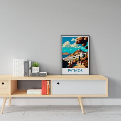 Patmos Travel Print Wall Art Patmos Greece Wall Hanging Home Decoration Patmos Gift Art Lovers Wall Art Print Patmos Greek Print Art Patmos