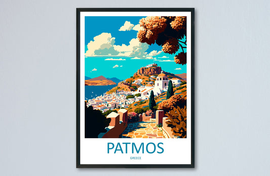 Patmos Travel Print Wall Art Patmos Greece Wall Hanging Home Decoration Patmos Gift Art Lovers Wall Art Print Patmos Greek Print Art Patmos