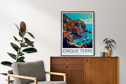 Cinque Terre Travel Print Wall Art Cinque Terre Italy Wall Hanging Home Decoration Cinque Terre Gift Art Lovers Wall Art Print Patmos Italy