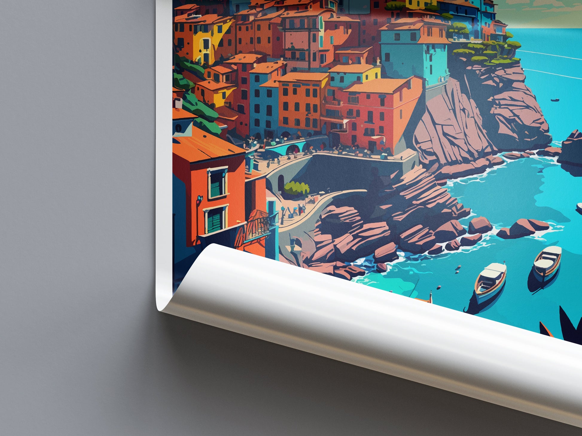 Cinque Terre Travel Print Wall Art Cinque Terre Italy Wall Hanging Home Decoration Cinque Terre Gift Art Lovers Wall Art Print Patmos Italy
