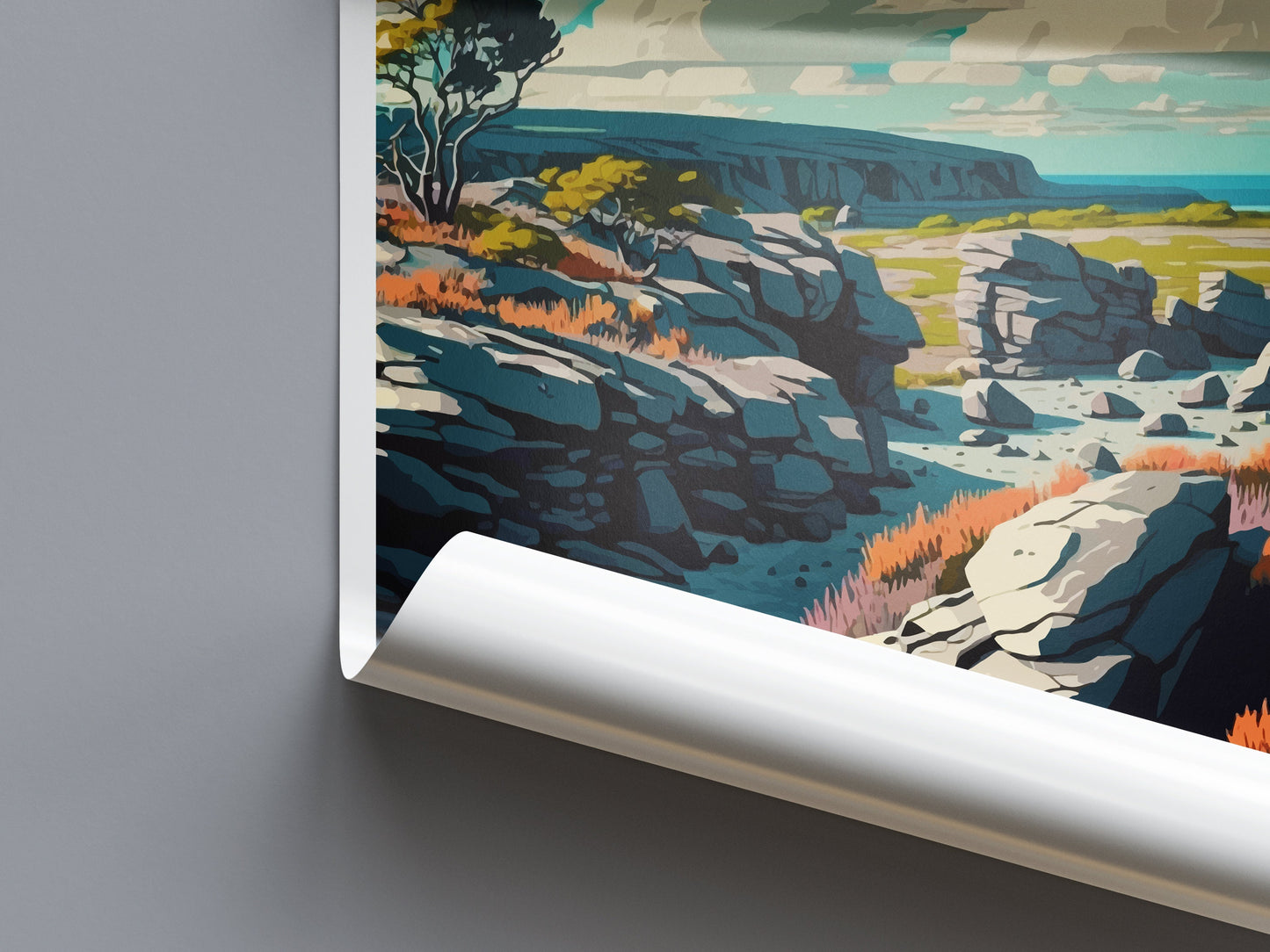 The Burren's National Park Travel Print The Burren's Home Décor National Park Art Print Ireland Burren's Wall Print For National Park Gift