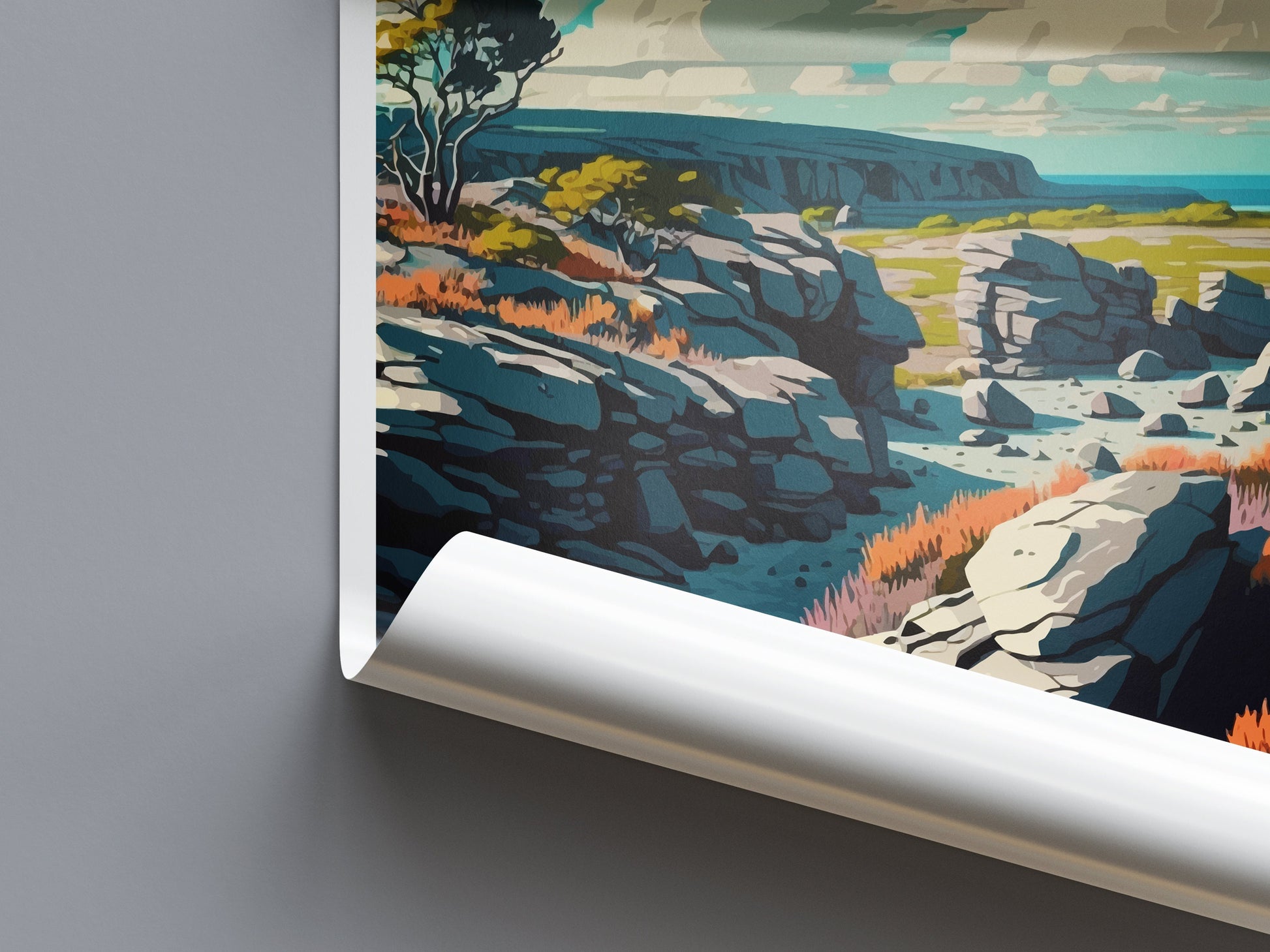 The Burren's National Park Travel Print The Burren's Home Décor National Park Art Print Ireland Burren's Wall Print For National Park Gift