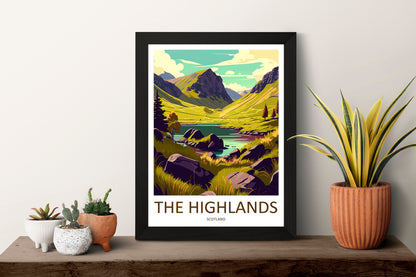 Scottish Highlands Travel Print Highlands Home Décor Scottish Highlands Art Print Highlands Wall Print For Scottish Gift For Scotland Wall