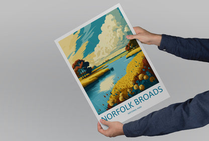 Norfolk Broads Travel Print Wall Art Norfolk Broads Wall Hanging Home Decoration National Park Gift Art Lovers Wall Art Print Norfolk Broads