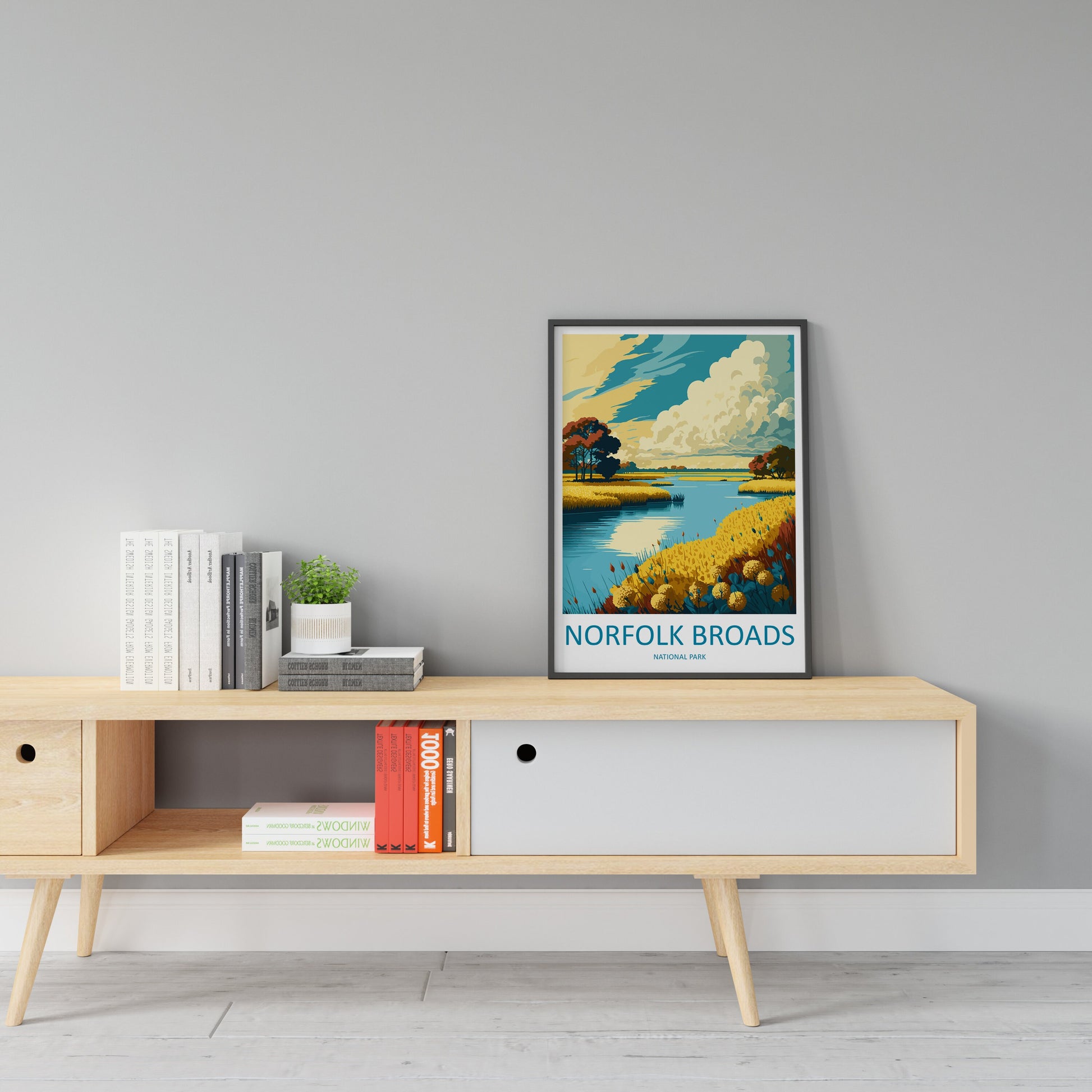 Norfolk Broads Travel Print Wall Art Norfolk Broads Wall Hanging Home Decoration National Park Gift Art Lovers Wall Art Print Norfolk Broads