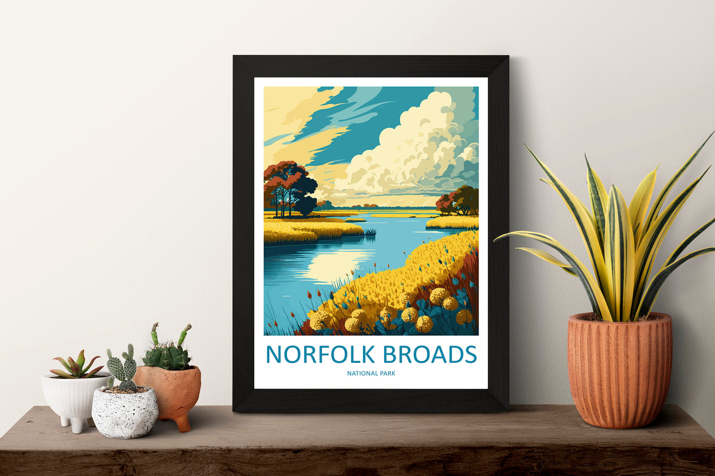 Norfolk Broads Travel Print Wall Art Norfolk Broads Wall Hanging Home Decoration National Park Gift Art Lovers Wall Art Print Norfolk Broads
