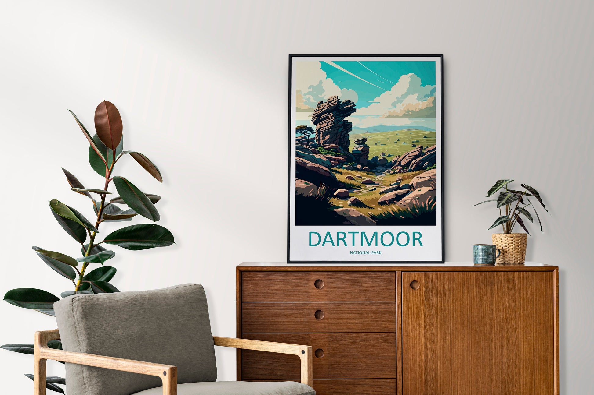 Dartmoor Travel Print Wall Art Dartmoor Wall Hanging Home Deco National Park Gift Art Lovers Wall Art Print Dartmoor National Park Wall Art