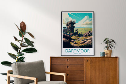 Dartmoor Travel Print Wall Art Dartmoor Wall Hanging Home Deco National Park Gift Art Lovers Wall Art Print Dartmoor National Park Wall Art