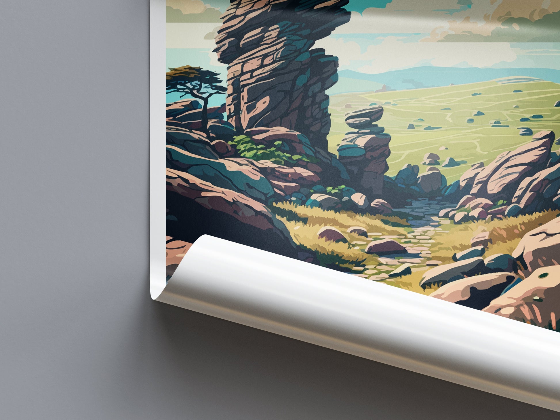 Dartmoor Travel Print Wall Art Dartmoor Wall Hanging Home Deco National Park Gift Art Lovers Wall Art Print Dartmoor National Park Wall Art