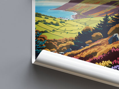 Exmoor Travel Print Wall Art Exmoor Wall Hanging Home Deco National Park Gift Exmoor Lovers Wall Art Print Exmoor National Park Wall Art