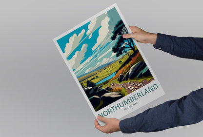 Northumberland Travel Print Wall Art Northumberland Wall Hanging Home Decor National Park Gift Northumberland Lovers National Park Wall Art