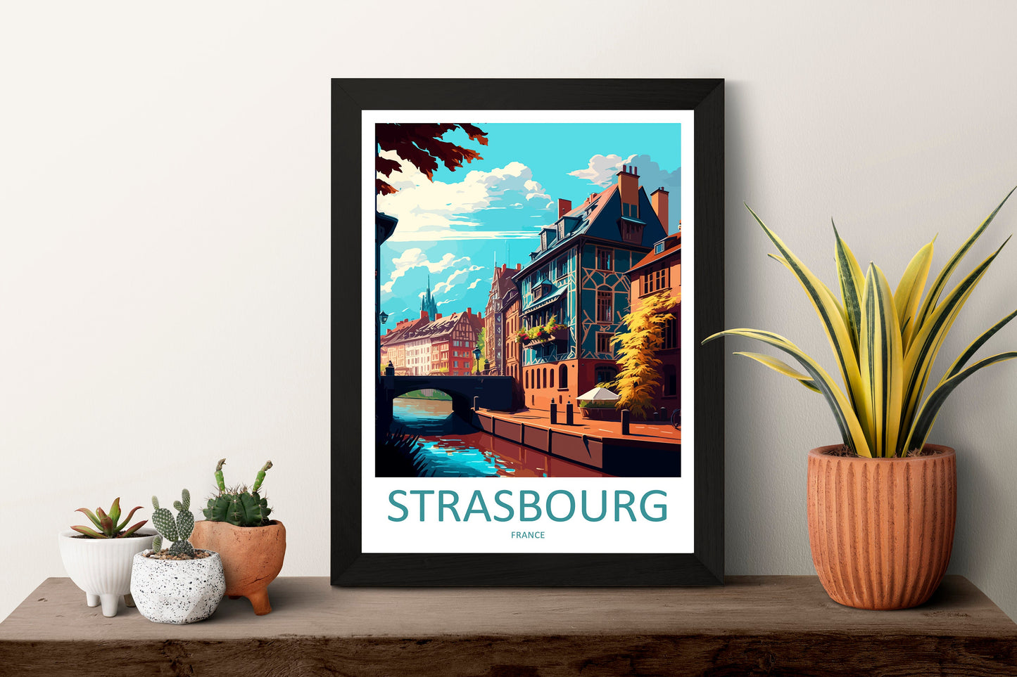 Strasbourg Travel Print Wall Art Strasbourg Wall Hanging Home Decoration Strasbourg France Gift Art Lovers Wall Art Print Art Strasbourg Art