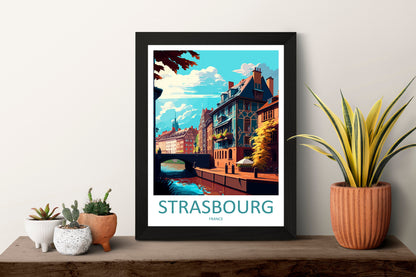 Strasbourg Travel Print Wall Art Strasbourg Wall Hanging Home Decoration Strasbourg France Gift Art Lovers Wall Art Print Art Strasbourg Art