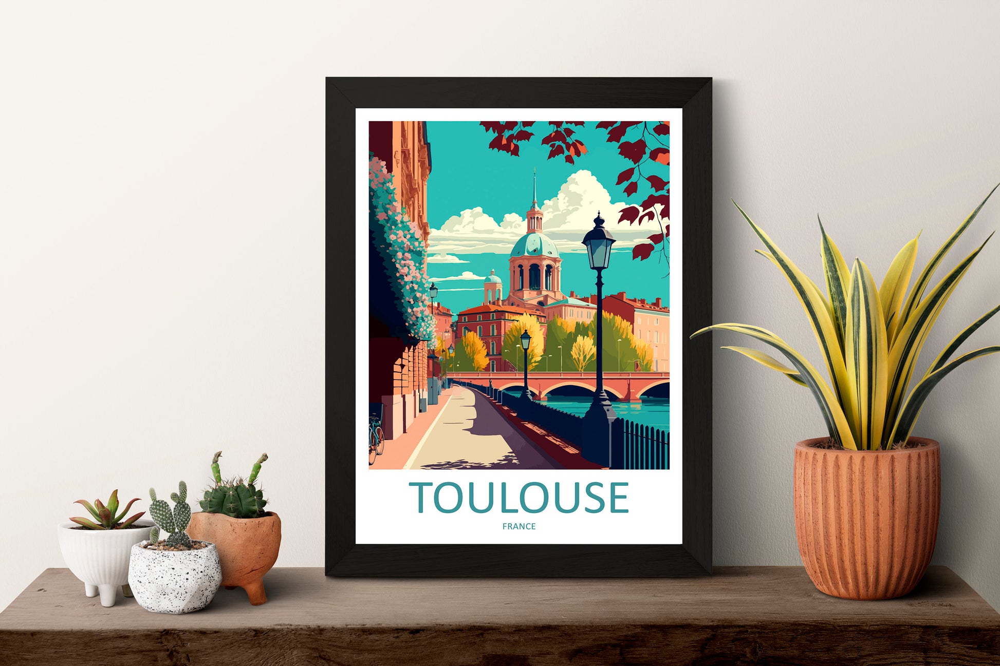 Toulouse Travel Print Wall Art Toulouse Wall Hanging Home Decoration Toulouse France Gift Art Lovers Wall Art Print Art Toulouse Travel Art