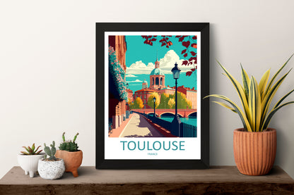 Toulouse Travel Print Wall Art Toulouse Wall Hanging Home Decoration Toulouse France Gift Art Lovers Wall Art Print Art Toulouse Travel Art