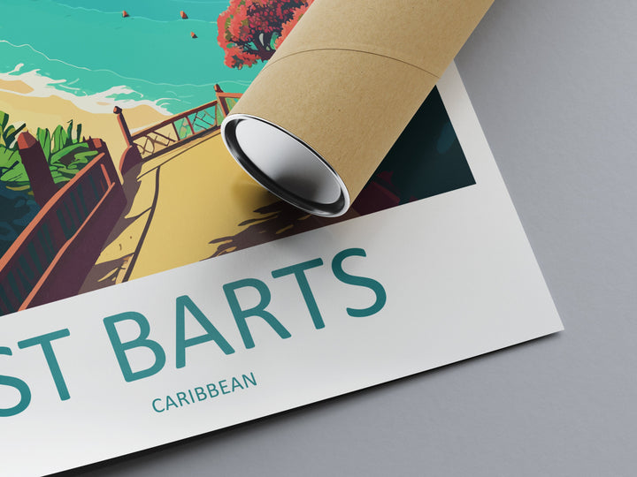 St Barts Travel Print St Barts Home Décor St Barts Art Print St Barts Wall Print For Caribbean Gift For St Barts Wall Art St Barts Poster