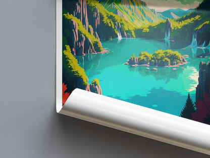 Plitvice Lake National Park Travel Print Plitvice Park Home Décor Croatia Art Print Plitvice Lake Wall Print For Croatia National Park Gift