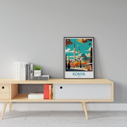 Konya Travel Print Wall Art Konya Wall Hanging Home Decoration Konya Gift Art Lovers Wall Art Print Art Konya Wall Print Turkey Travel Print