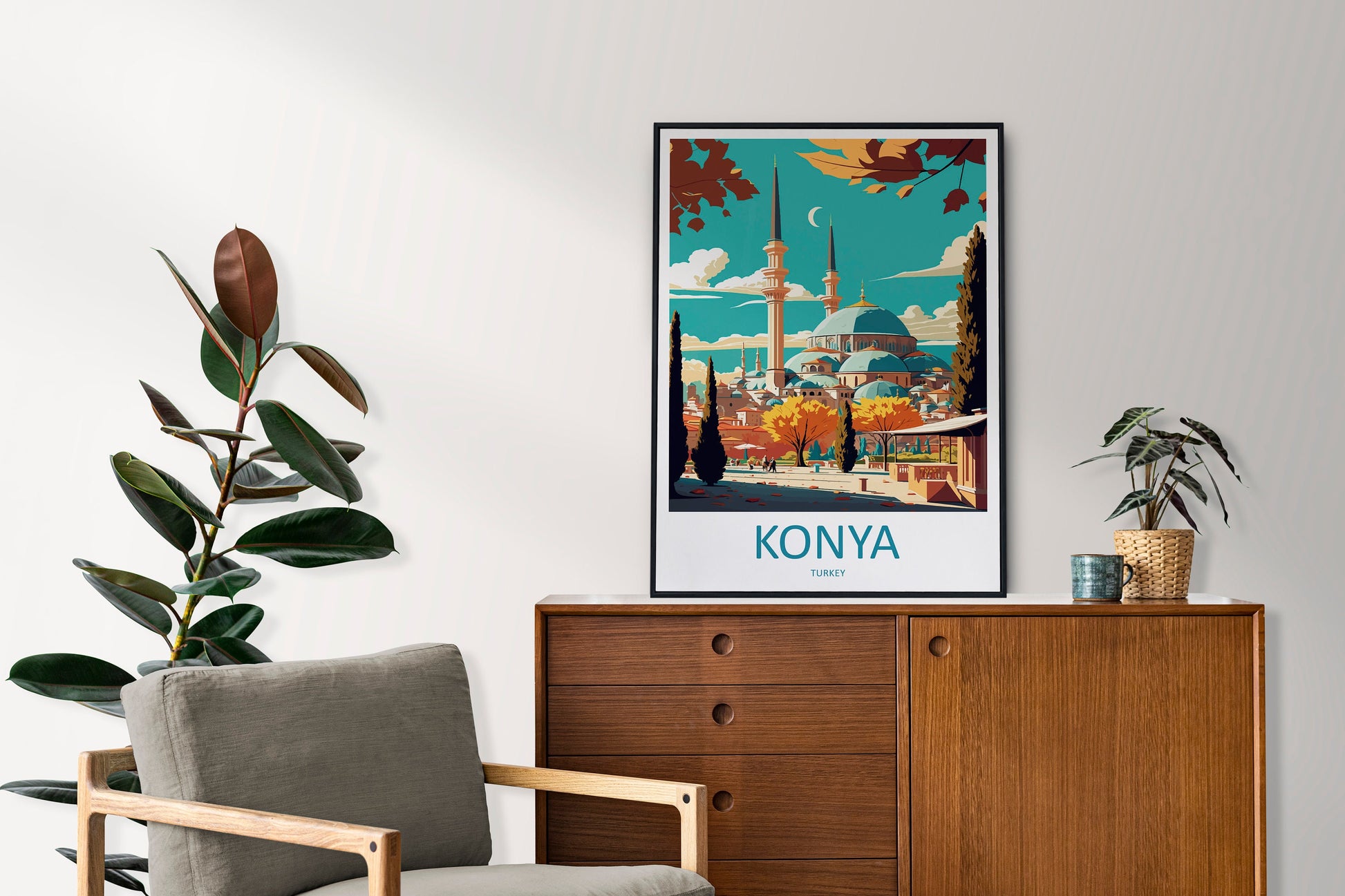 Konya Travel Print Wall Art Konya Wall Hanging Home Decoration Konya Gift Art Lovers Wall Art Print Art Konya Wall Print Turkey Travel Print