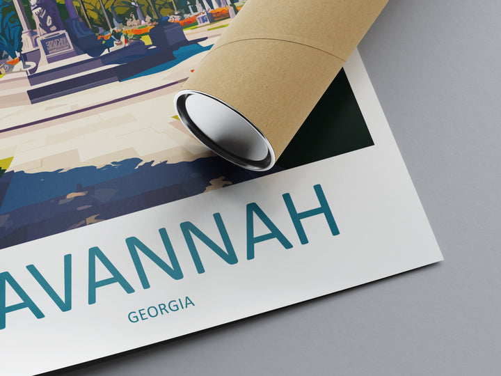 Savannah Travel Print Savannah Home Décor Georgia Art Print Savannah Wall Print For Savannah Gift Wall Hanging Savannah Artwork Décor