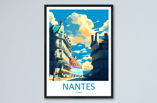 Nantes Travel Print Wall Art Nantes Wall Hanging Home Decoration Nantes Gift Art Lovers Wall Art Print Art Nantes Wall Hanging Art Poster