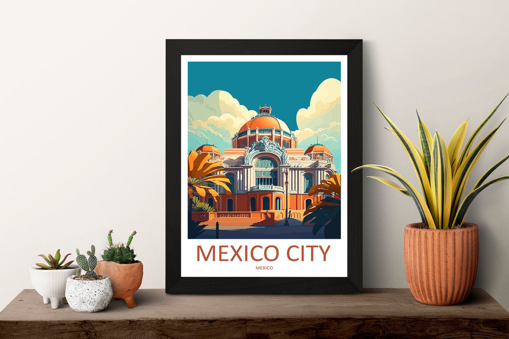 Mexico City Travel Print Wall Art Mexico City Wall Hanging Home Decoration Mexico City Gift Art Lovers Wall Art Print Art Mexico City Print