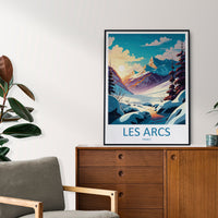 Les Arcs Print Les Arcs Home Décor Ski Resort Art Print Snow Resort Wall Print For France Ski Resort Gift Wall Hanging Les Arcs Artwork