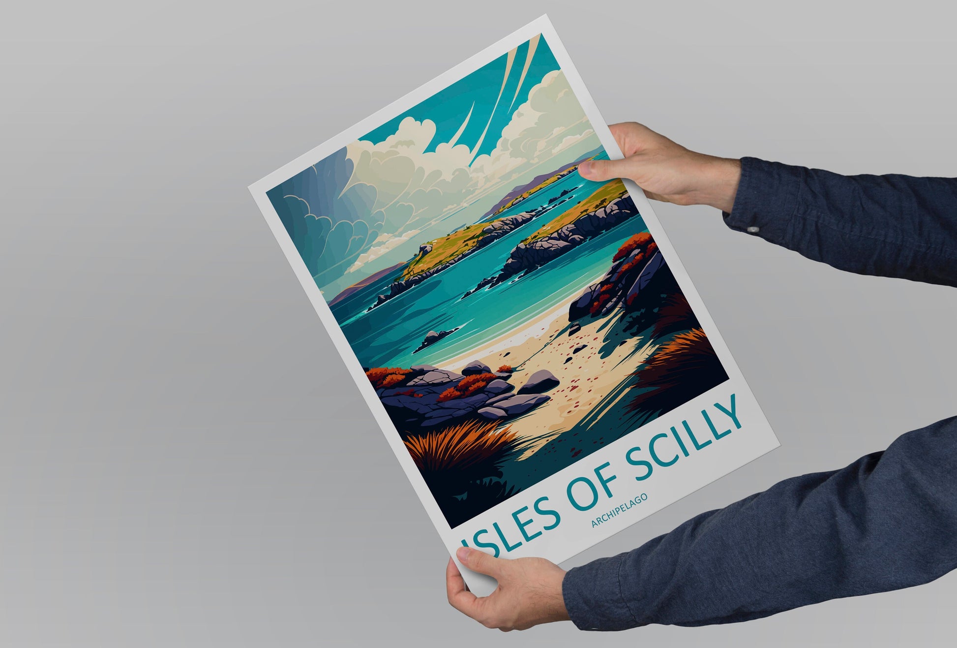 Isles of Scilly Travel Print Wall Art Isles of Scilly Wall Hanging Home Decoration Isles of Scilly Gift Art Lovers Wall Art Print Scilly Art