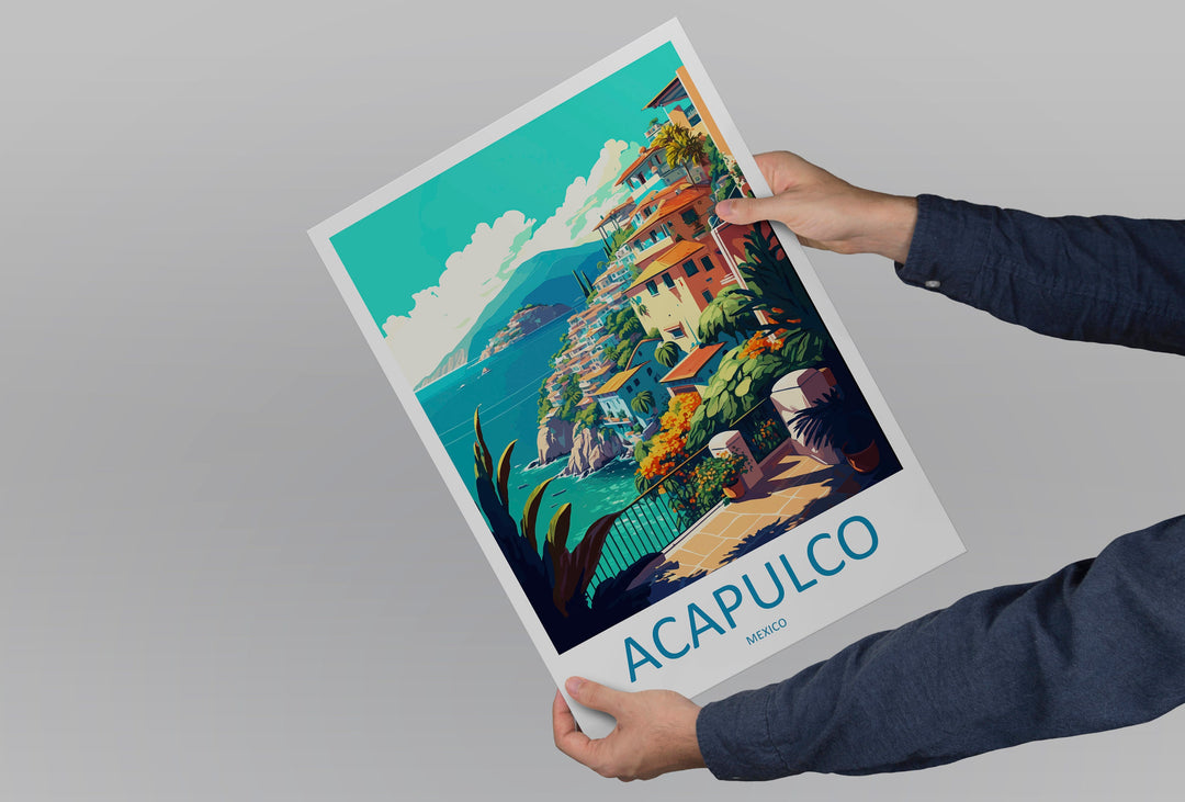 Acapulco Travel Print Wall Art Acapulco Wall Hanging Home Decoration Acapulco Gift Art Lovers Wall Art Print Art Acapulco Travel Art Poster